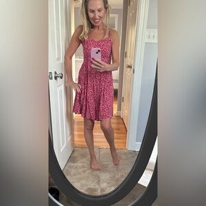 Old Navy Fuchsia Floral Mini Dress